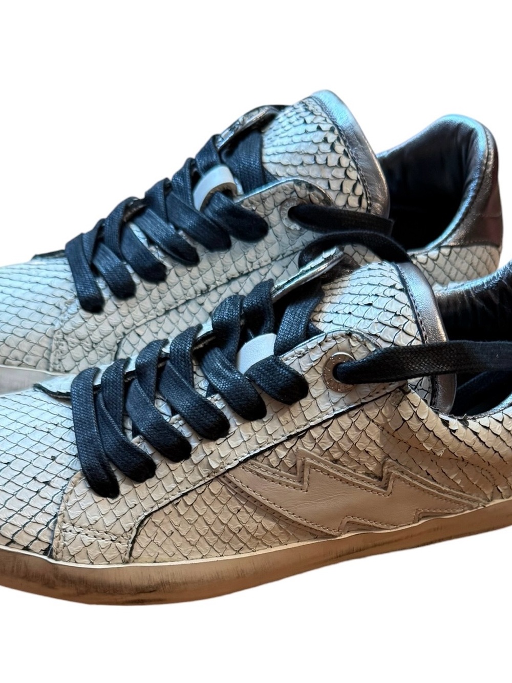Zadig and Voltaire Neo Keith Flash Shoes Snakeskin pattern Low-Top Sneakers